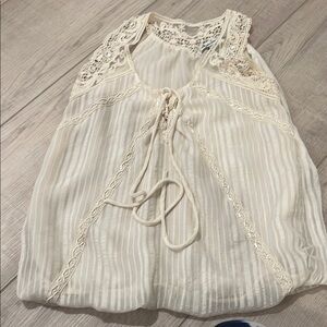 Elegant Cream Lace Women's Top